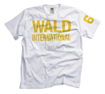 White t shirt with yellow writing hot sale