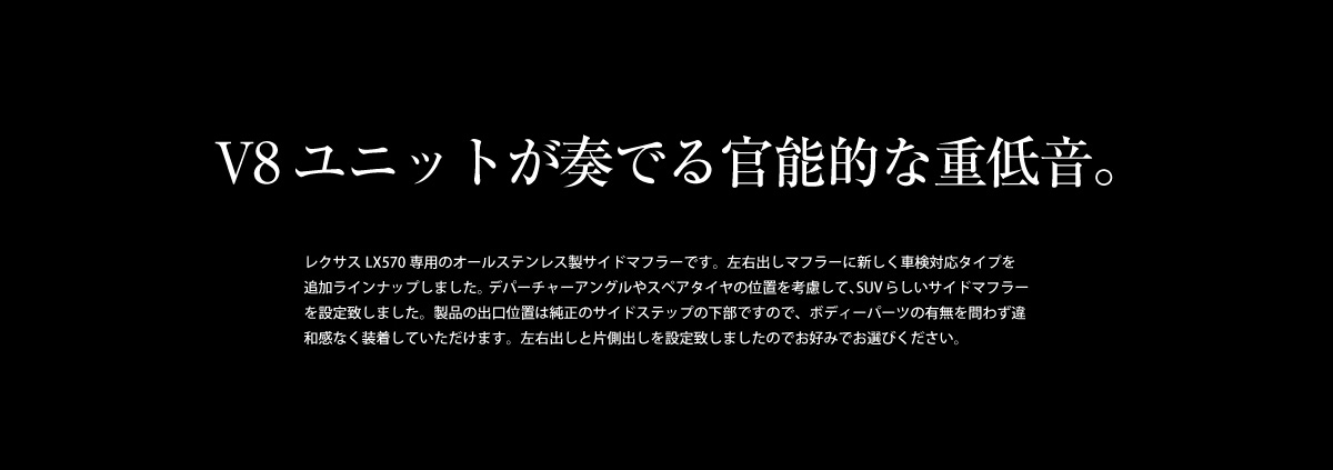 ヴァルド サイドマフラー LX/ランドクルーザー用オーバル117/W x 2